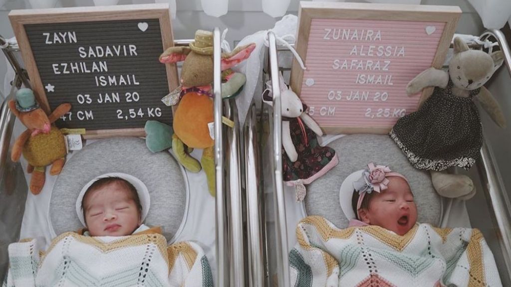 Potret Lucu Si Kembar Zayn & Zunaira, Keponakan Baru Raffi Ahmad
