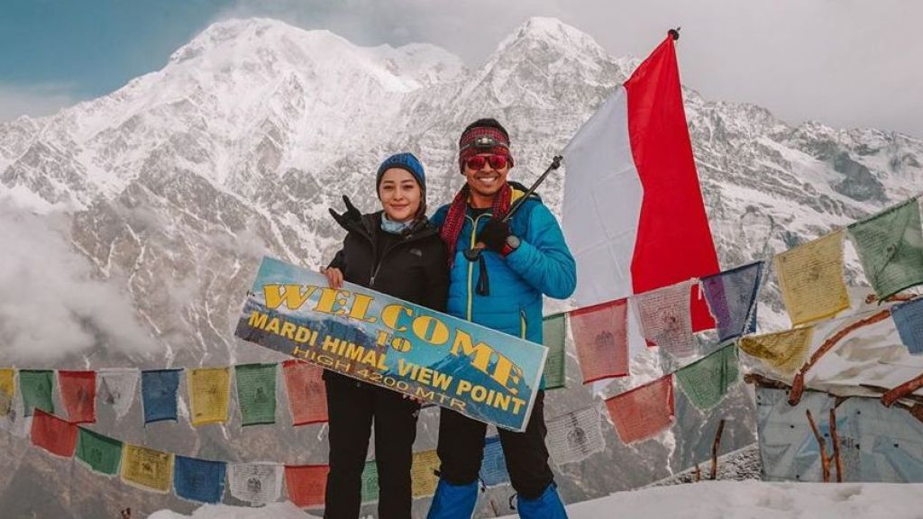 Nikita Willy Sukses Taklukkan Pegunungan Himalaya