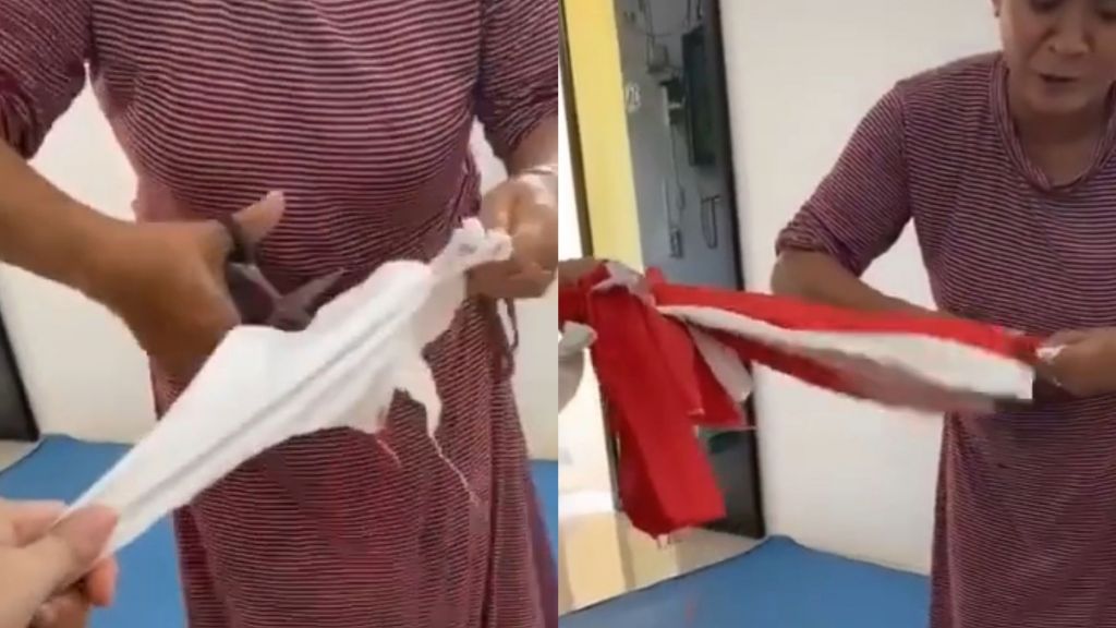 Viral Video Emak-Emak Gunting Bendera Merah Putih Bikin Heboh, Ternyata Ini Motifnya!