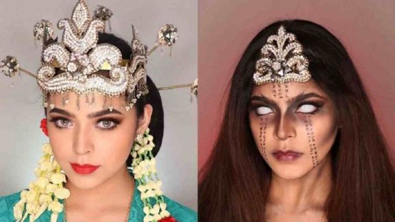 Rayakan Halloween di Rumah Aja dengan Make Up Character Ala Jharna Baghwani