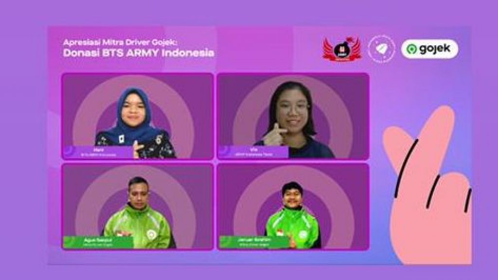 Beri Apresiasi pada Ojol, BTS ARMY Indonesia Serahkan Hasil Penggalangan Dana untuk 35 Ribu Driver Gojek!