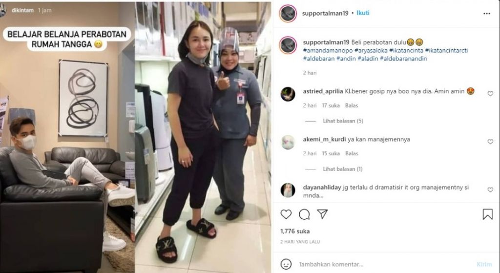 Amanda Manopo Kepergok Jalan Bareng Pria Tampan Berjambul Arya Saloka