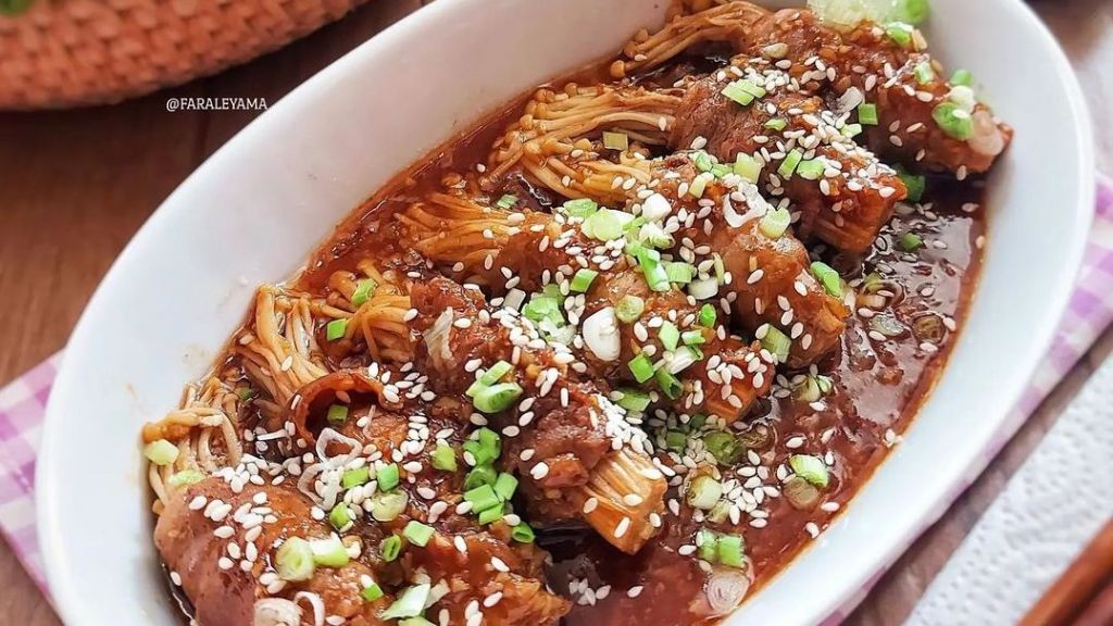Si Kecil Pasti Suka! Resep Enoki Beef Roll, Olahan Daging Super Cepat dan Mudah