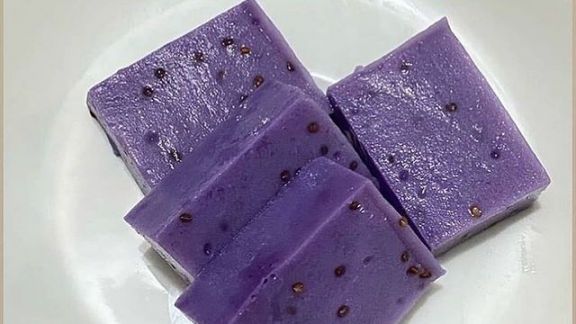 Resep Puding Ubi Ungu untuk Finger Food Si Kecil, Tambahkan Chia Seed Agar Tambah Ciamik