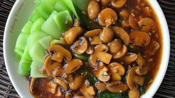 Resep Pokcoy Siram Saus Jamur, Menu Makan Malam yang Menggoda