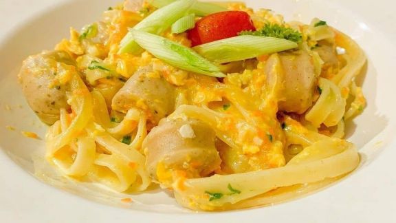 Cara Buat Mushroom Fettuccine Super Creamy , Sajian Mewah yang Bisa Buat Si Kecil Ketagihan
