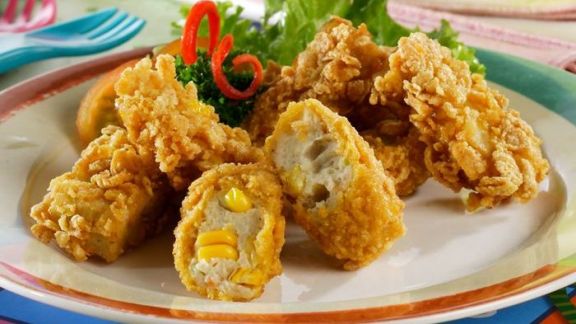 Gak Kalah Enak dari Daging Ayam, Ini Resep Nugget Jagung ala Influencer Ivanda Cherlin yang Sehat dan Bikin Kenyang! Krispy Banget Moms