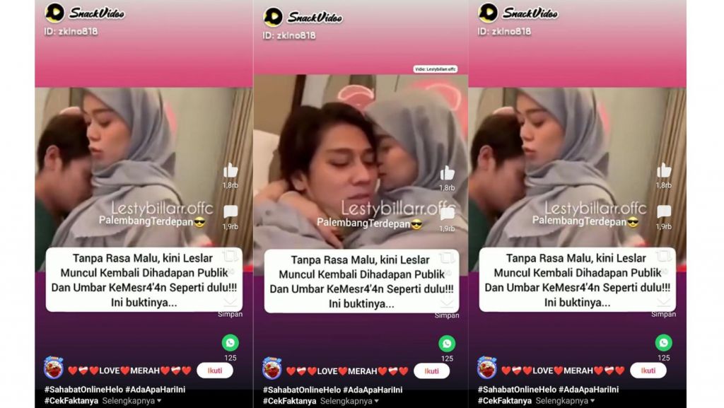 Bikin Heboh Video Kemesraan Lesti Kejora Dan Rizky Billar Asyik `cium