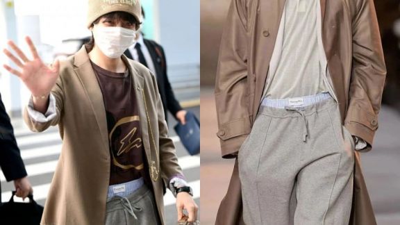 J-hope BTS Pamerkan Fashion 'Low-Rise' Saat Berangkat ke Jepang untuk Tampil di '2022 MAMA Awards', Netter: Seperti Celana Dalam