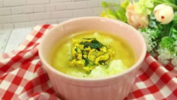 Cara Bikin Nasi Tim Soto Ayam Kampung, Gurih, Teksturnya Lembut, Cocok untuk Anak yang Lagi Tumgi