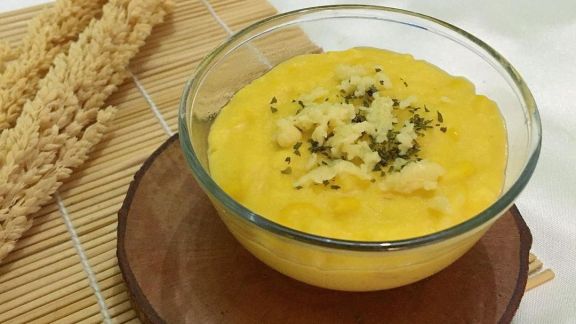 Trik Bikin Bubur Jagung Santan Keju, Manisnya Alami, Dijamin Gak Bakal Sugar Rush