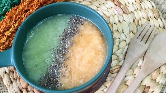 Cara Bikin Melon Pelangi yang Bikin Panas Jadi Seger, Tambah Chia Seed Tambah Mantul