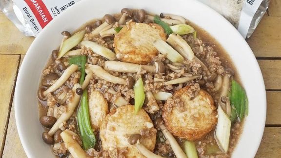 Trik Bikin Jamur Masak Tofu Super Gurih, Sajikan Ketika Hangat Makin Enak