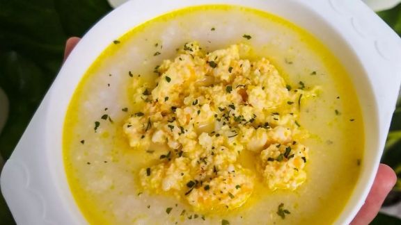 Resep Bubur Udang Telur Bebek, Double Protein, Dijamin Baik untuk Tumbuh Kembang Anak
