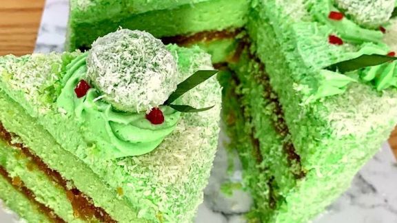 Resep Klepon Cake, Rasanya Enak, Lembut, Dijamin Anti Bantet