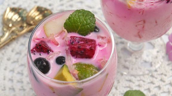 Resep Es Cocopandan Buah Naga, Manis, Segernya Bikin Happy!