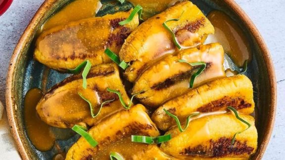 Resep Pisang Bakar Saus Kinca Durian Keju, Manis, Legit, Maknyus Banget