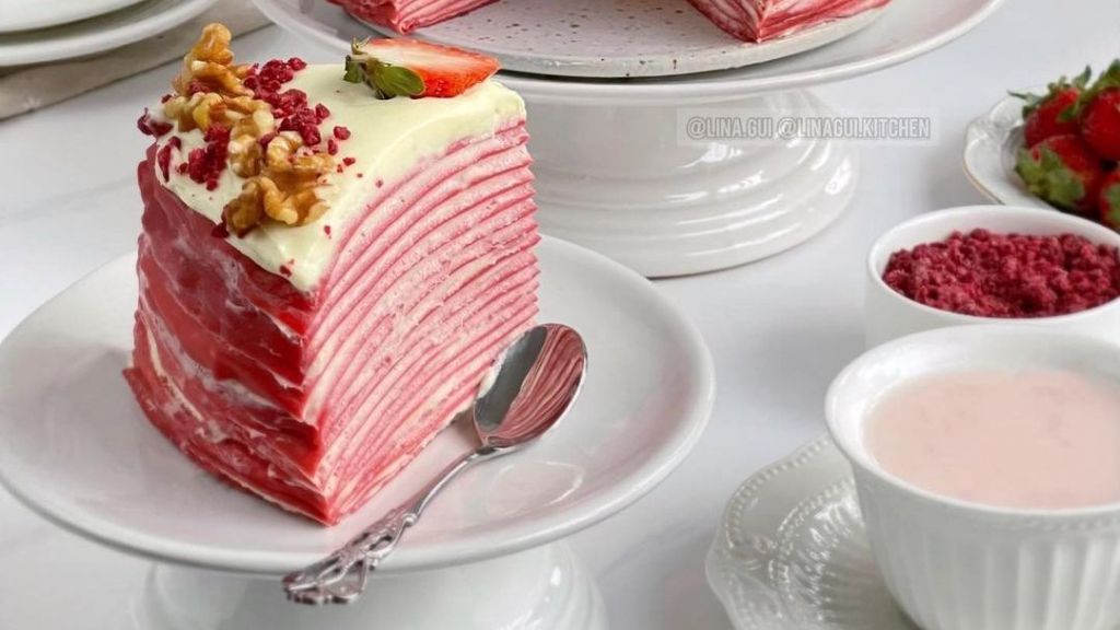Resep Mille Crepes Red Velvet Anti Gagal, Kue Kekinian yang Lagi Ngehits