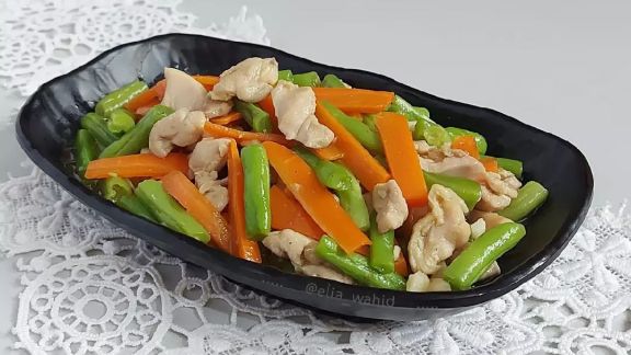 Resep Buncis Wortel Cah Ayam, Sehat, Lezat, Enak Banget!