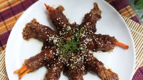 Trik Bikin Beef Enoki Roll, Dijamin Uenak, Rasanya Bikin Nagih
