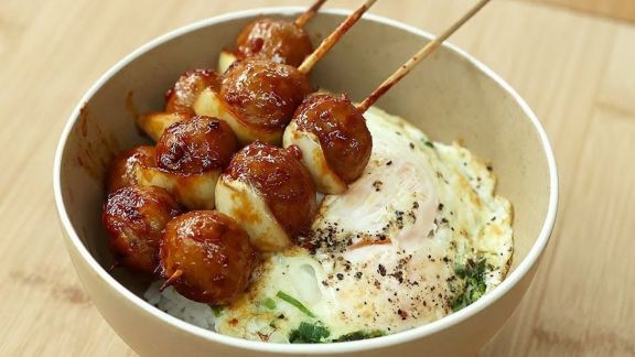 Resep Nasi Bakso Bakar, Menu Menggugah Selera Setelah Buka Puasa, Yuk Recook!