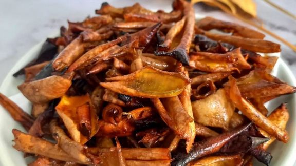 Jangan Dijadikan Sampah, Yuk Olah Kulit Labu Parang Jadi Keripik, Tipis dan Renyah Banget!