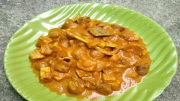 Resep Jantung Ayam Kacang Panjang Bumbu Kuning Bersantan, Bumbunya Lekoh Penuh Rempah