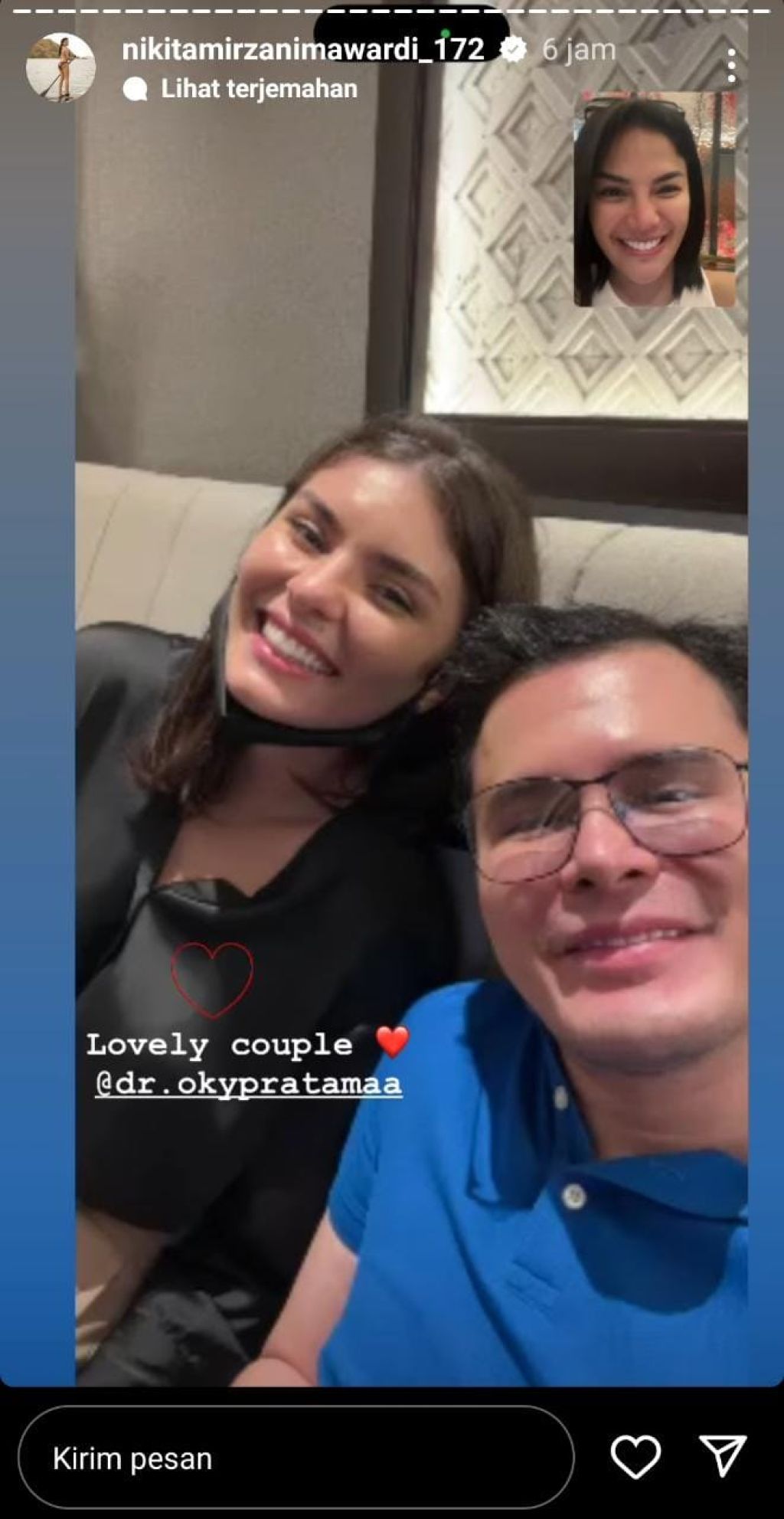 Sempat Diisukan Dekat, Nikita Mirzani Pamer Momen Video Call Bareng dr.Oky  Pratama dan Sarah Maria si Nganten Anyar: Lovely Couple!