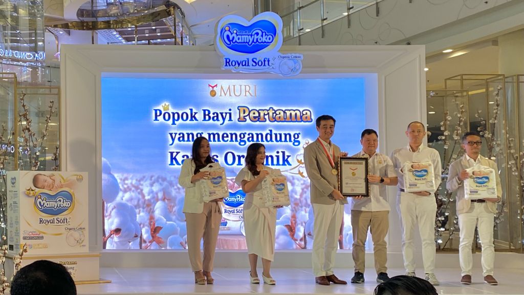 Gunakan Kapas Organik Pertama di Indonesia, Popok Bayi MamyPoko Royal Soft Raih Rekor MURI, Lebih Aman untuk Kulit Si Kecil Moms!