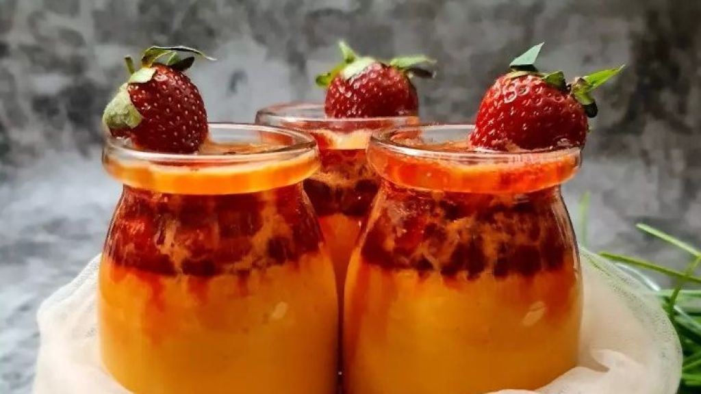 Manis-manis Asem Bikin Nagih, Yuk Intip Resep Silky Pudding Caramel Strawbery, Legit dan Lumer di Mulut, Hmmm....Yummy!