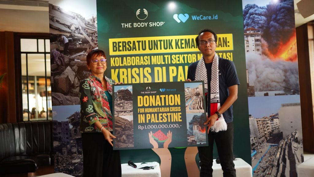Beri Bantuan Kemanusiaan untuk Palestina, The Body Shop Indonesia Donasikan Rp1 Milyar, Intip Yuk Prosesnya!